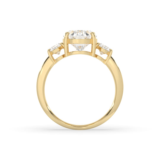3 Stone Oval Engagement Ring
