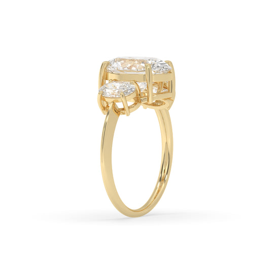3 Stone Oval Engagement Ring