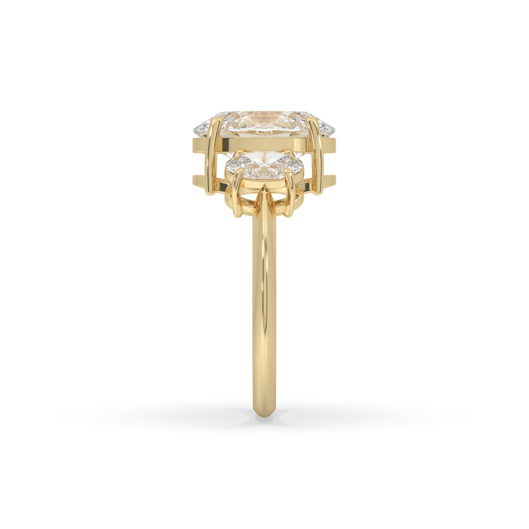 3 Stone Oval Engagement Ring