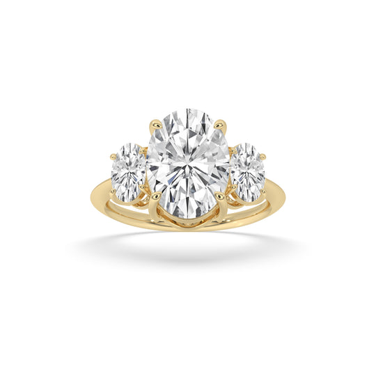 3 Stone Oval Engagement Ring