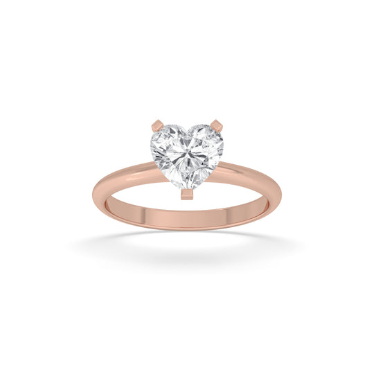 Heart Solitaire Engagement Ring