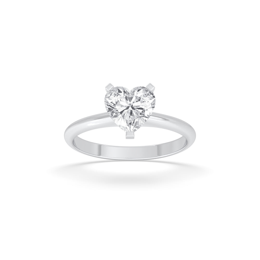 Heart Solitaire Engagement Ring