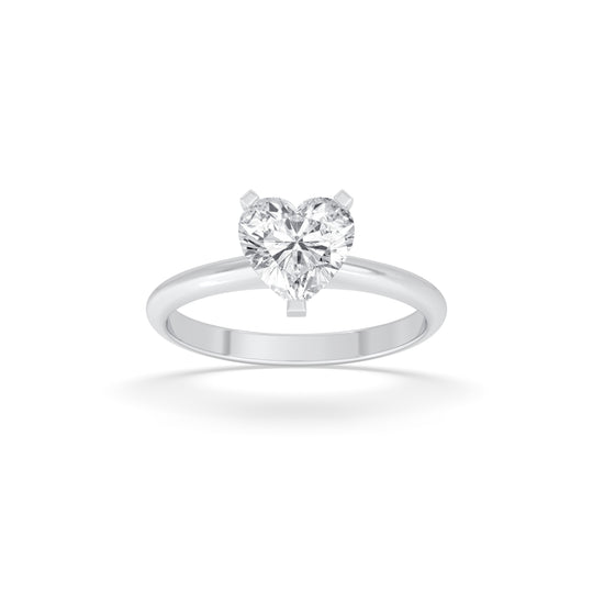 Heart Solitaire Engagement Ring