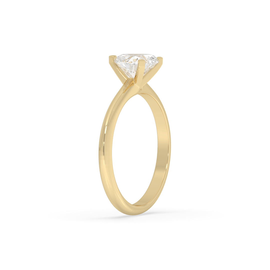 Heart Solitaire Engagement Ring