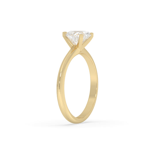 Heart Solitaire Engagement Ring