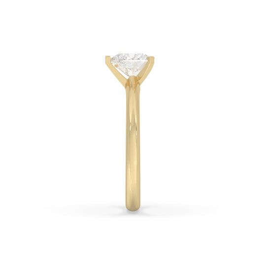 Heart Solitaire Engagement Ring