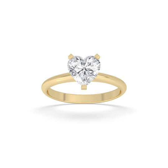 Heart Solitaire Engagement Ring