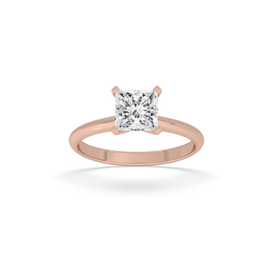 Princess Solitaire Ring