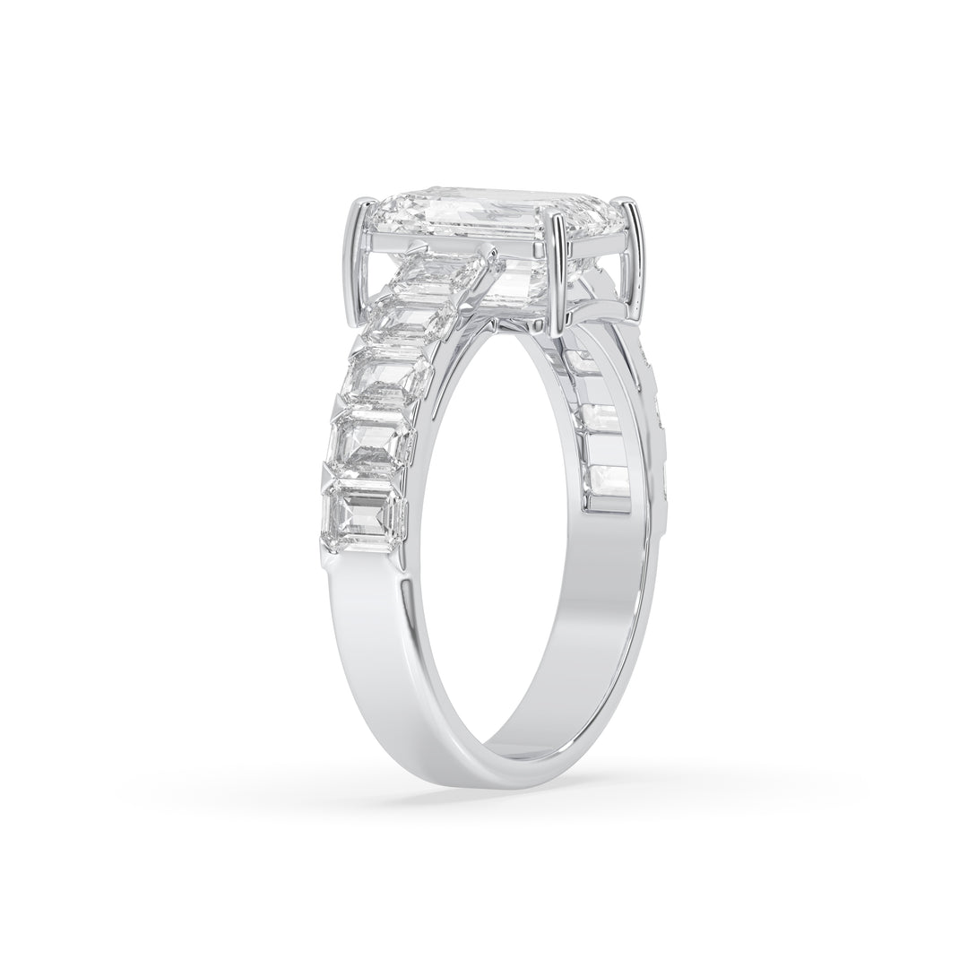 Emerald Half way Ring