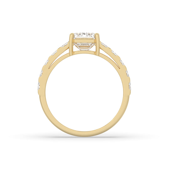 Emerald Half way Ring