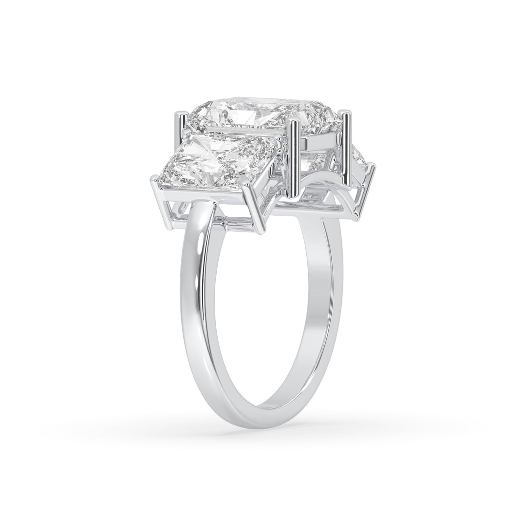 Radiant 3 Stone Ring