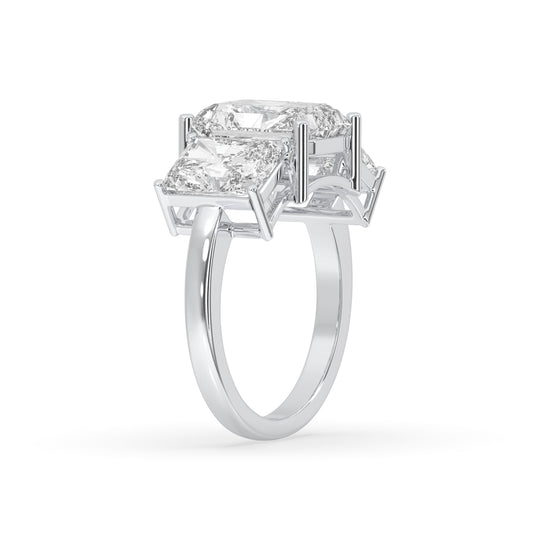 Radiant 3 Stone Ring