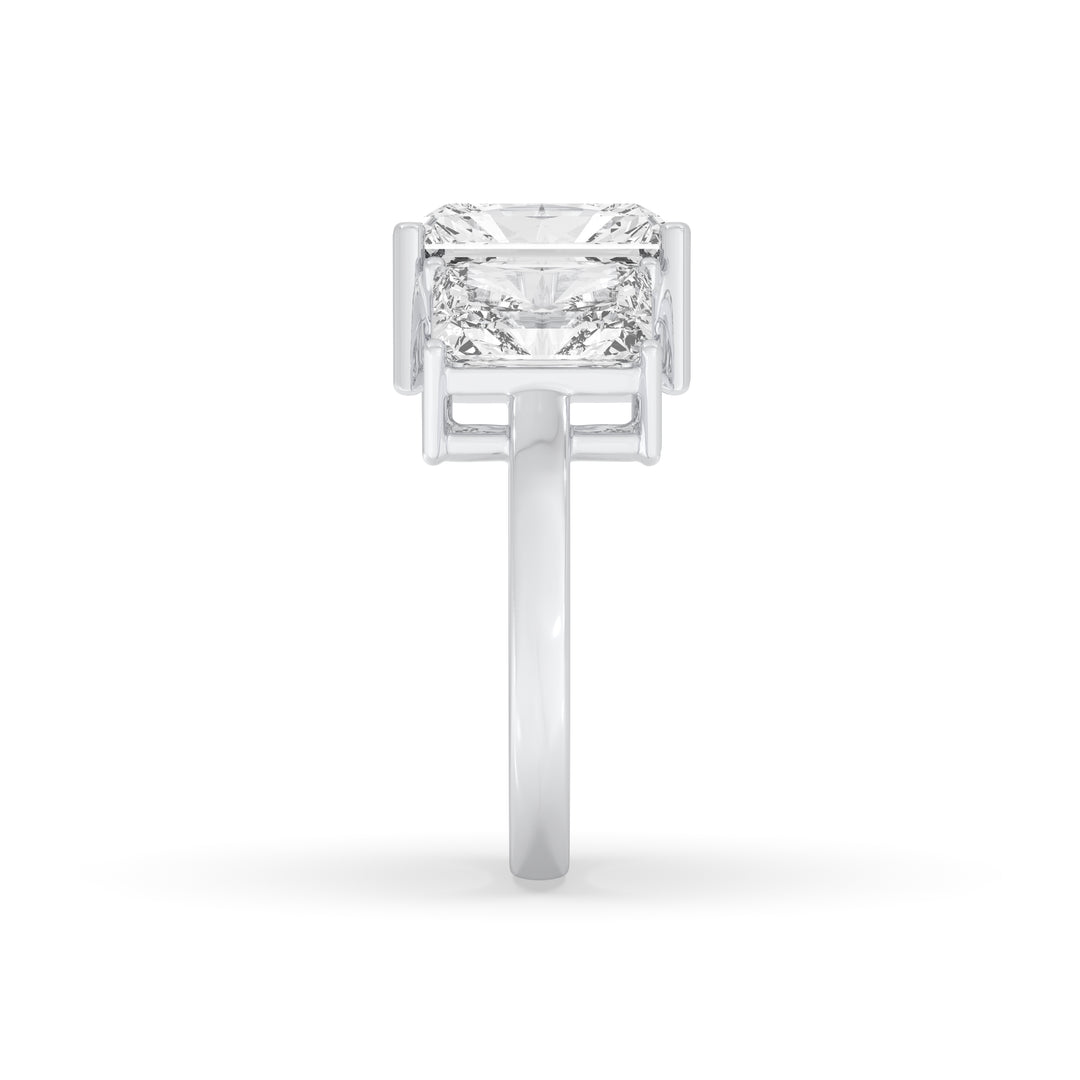 Radiant 3 Stone Ring