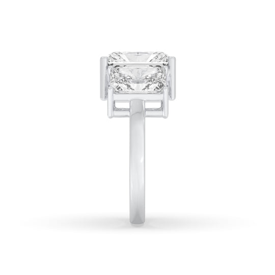 Radiant 3 Stone Ring
