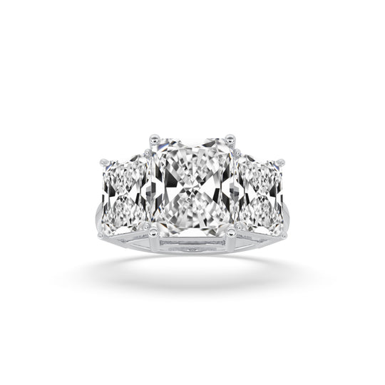 Radiant 3 Stone Ring