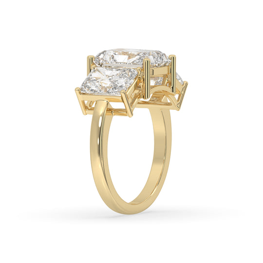 Radiant 3 Stone Ring