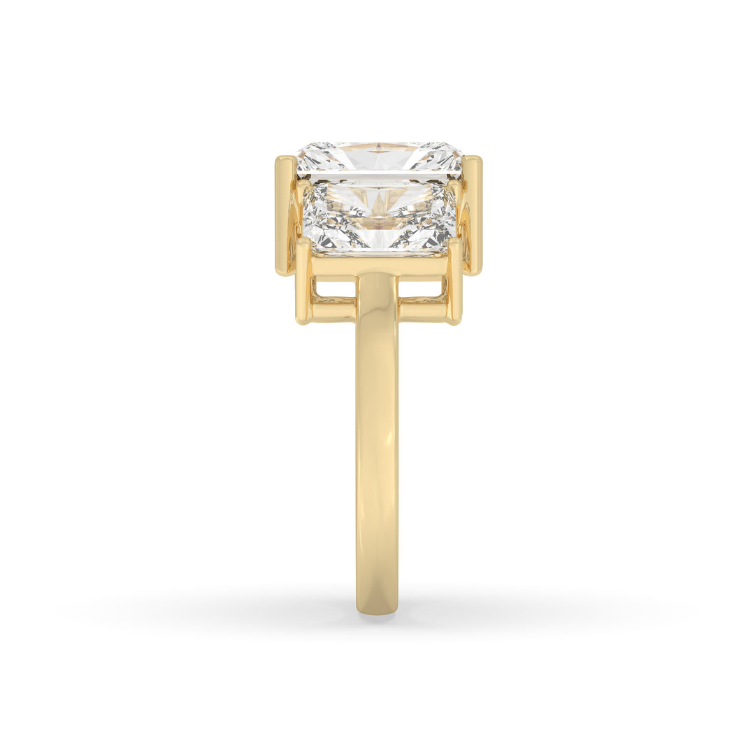 Radiant 3 Stone Ring