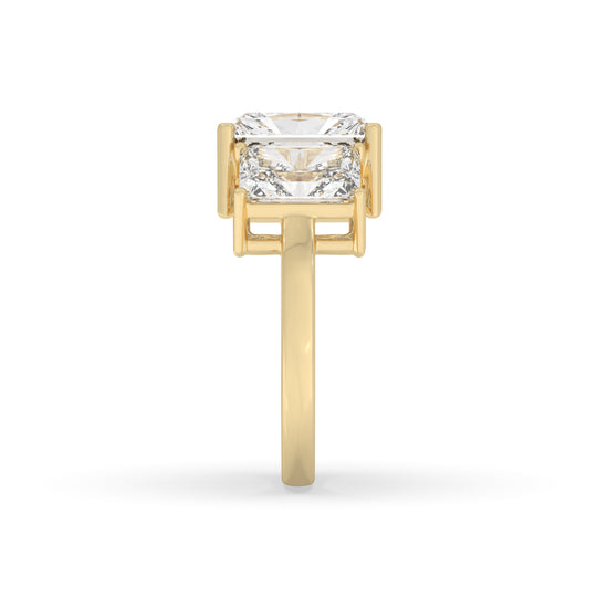 Radiant 3 Stone Ring