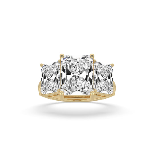 Radiant 3 Stone Ring