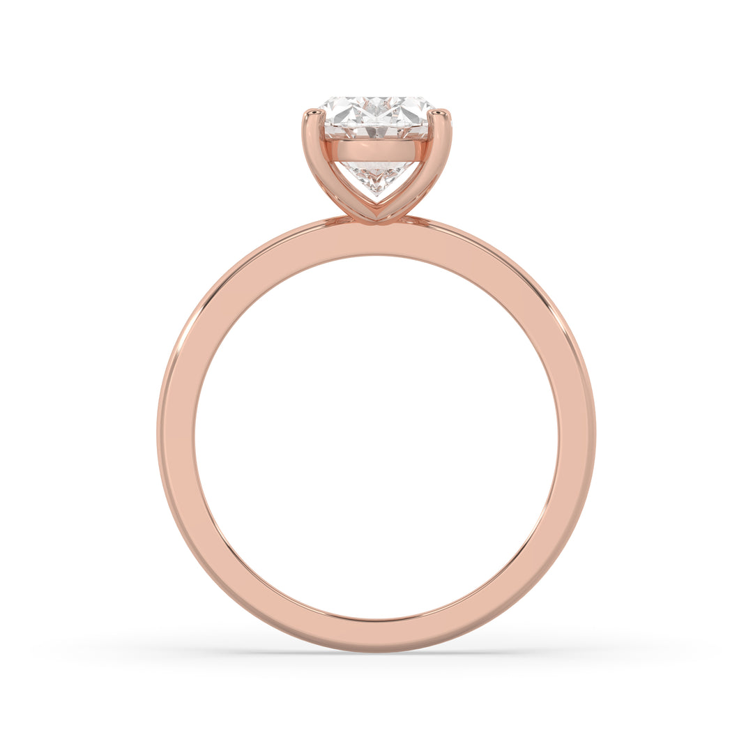 Oval Solitaire Ring Lab Grown