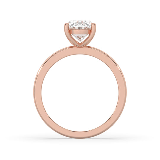 Oval Solitaire Ring Lab Grown