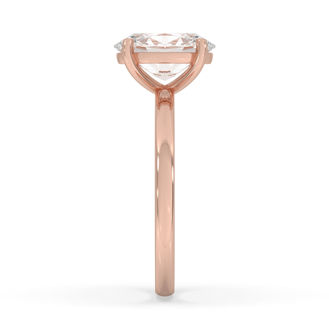 Oval Solitaire Ring Lab Grown