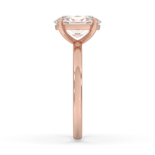 Oval Solitaire Ring Lab Grown