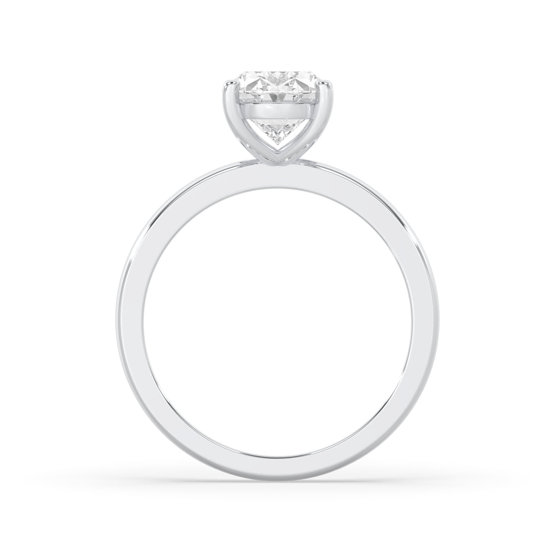 Oval Solitaire Ring Lab Grown