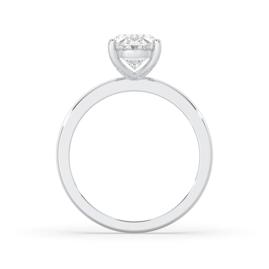 Oval Solitaire Ring Lab Grown