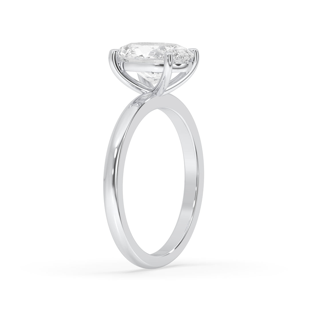 Oval Solitaire Ring Lab Grown