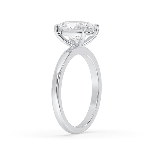 Oval Solitaire Ring Lab Grown