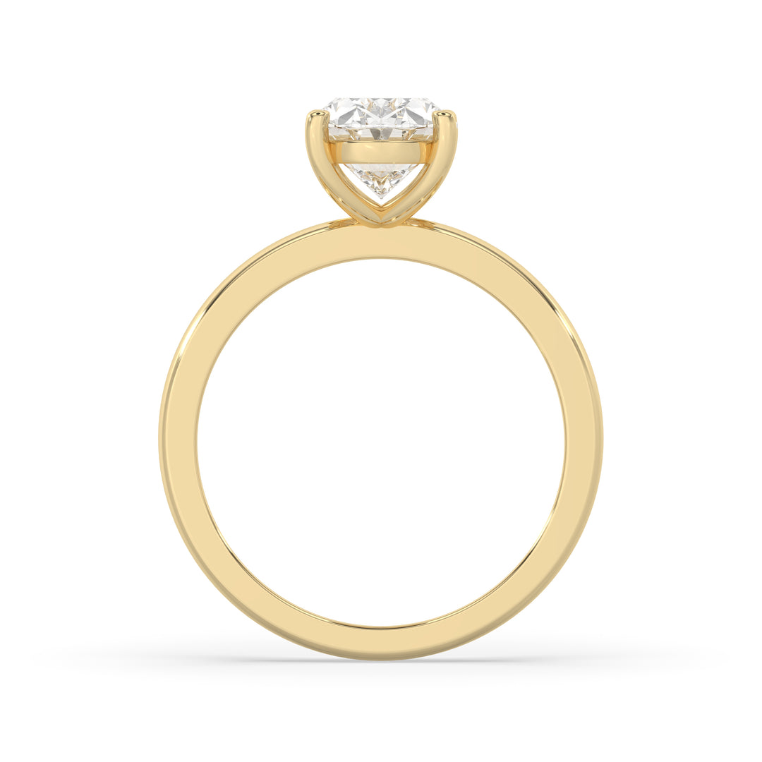 Oval Solitaire Ring Lab Grown
