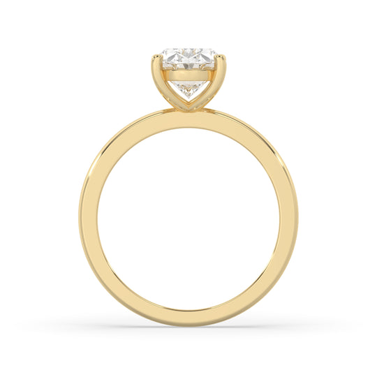 Oval Solitaire Ring Lab Grown