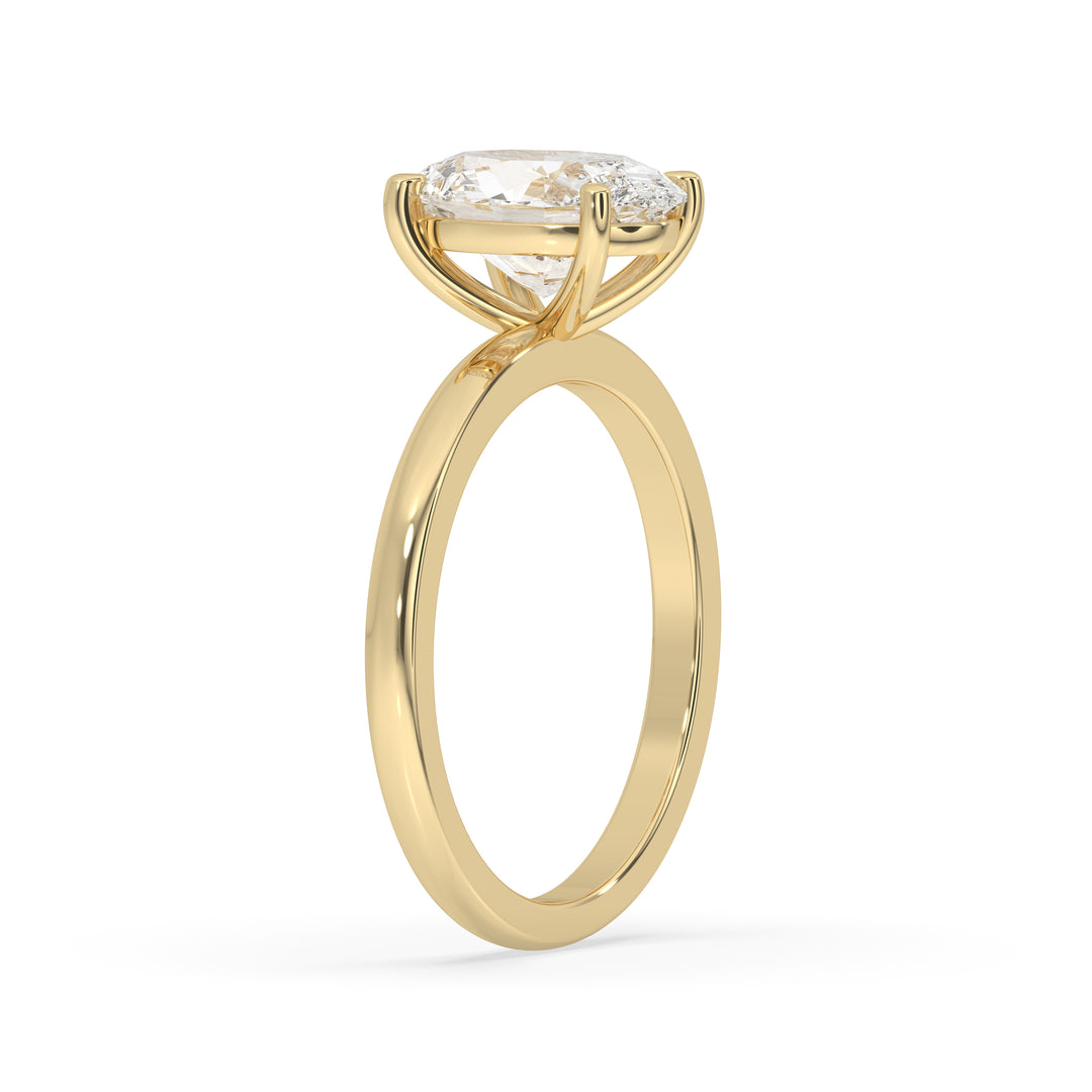 Oval Solitaire Ring Lab Grown