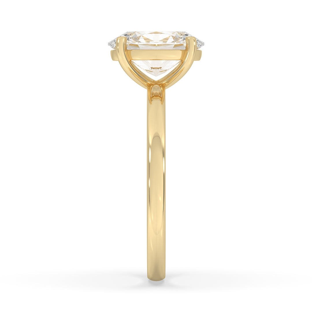 Oval Solitaire Ring Lab Grown