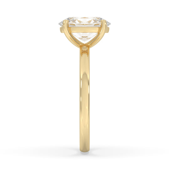 Oval Solitaire Ring Lab Grown