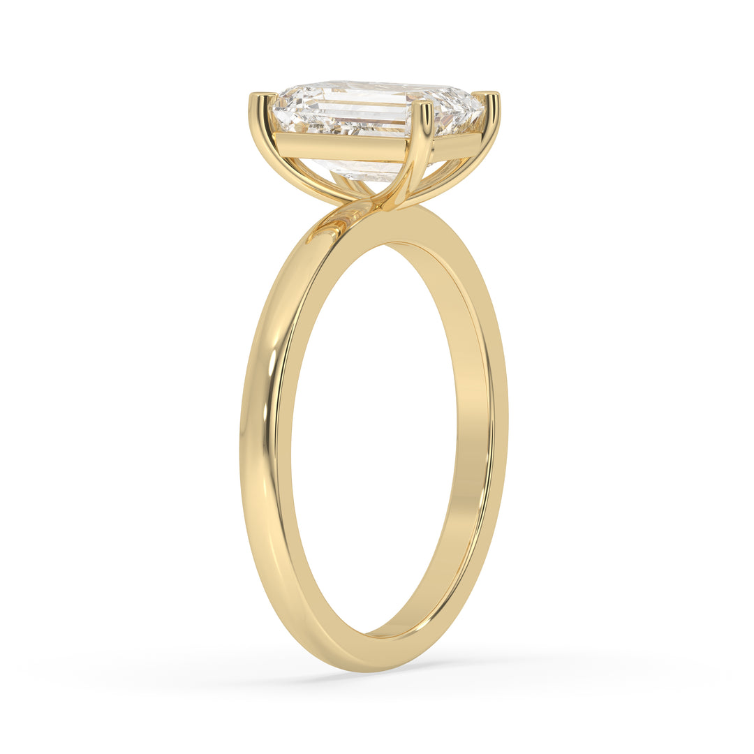 Emerald Solitaire Engagement Ring