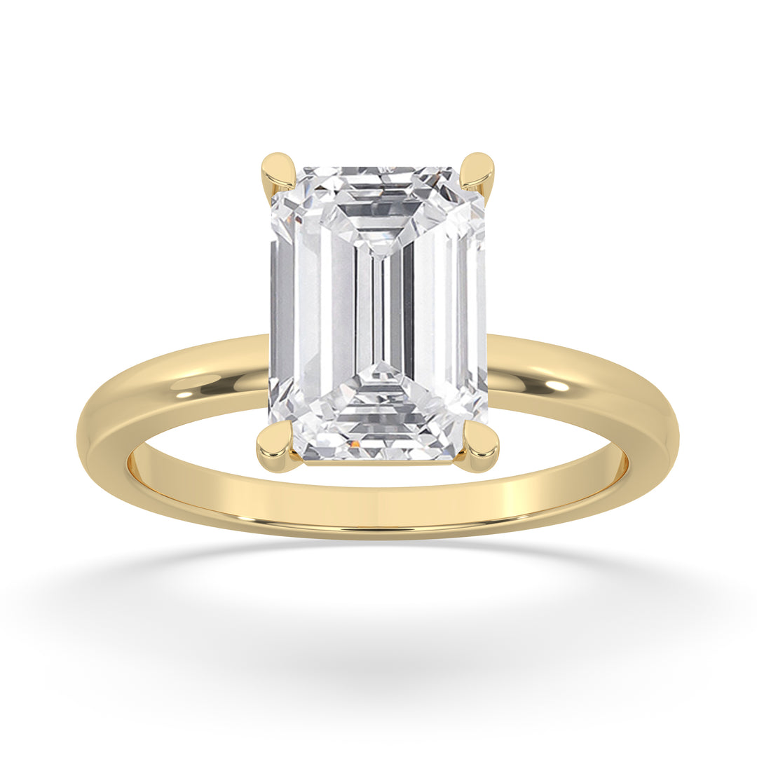 Emerald Solitaire Engagement Ring
