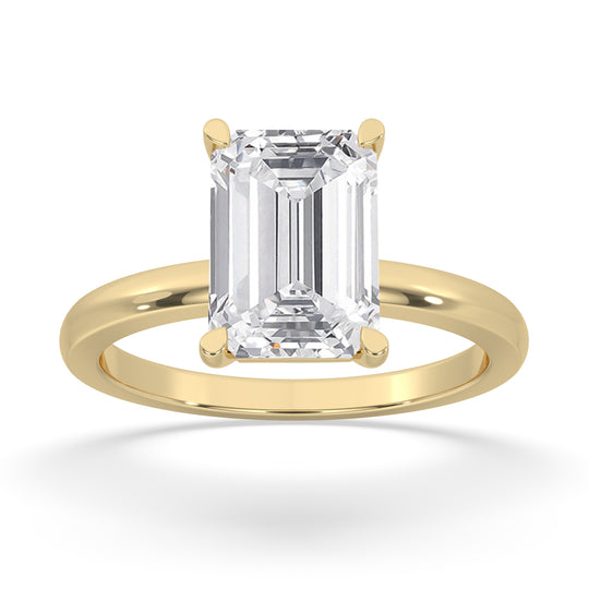 Emerald Solitaire Engagement Ring