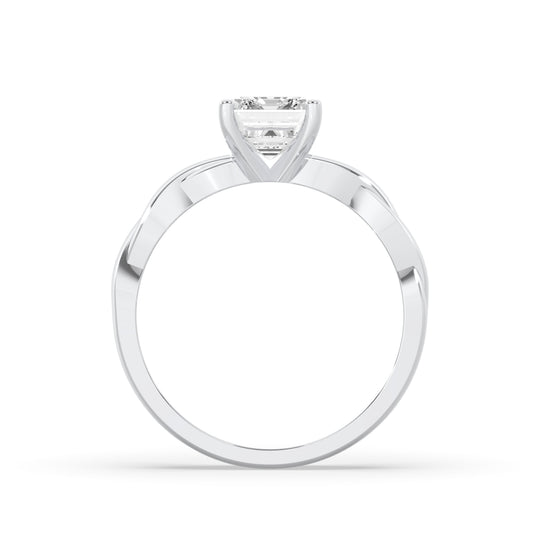 Twisted Band Solitaire Ring