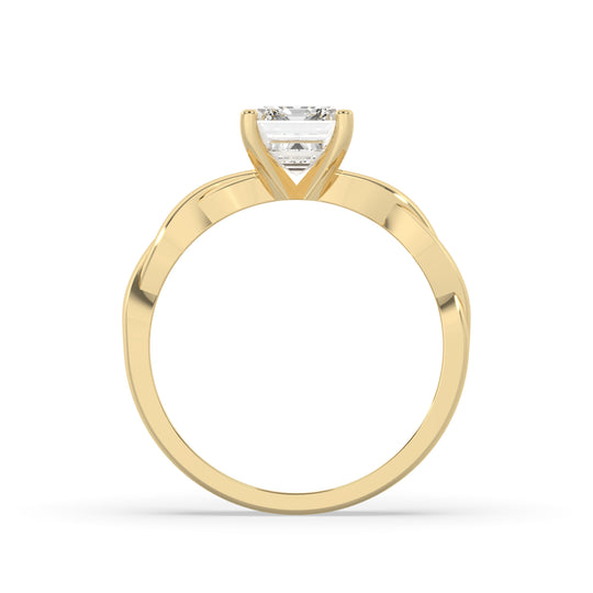 Twisted Band Solitaire Ring