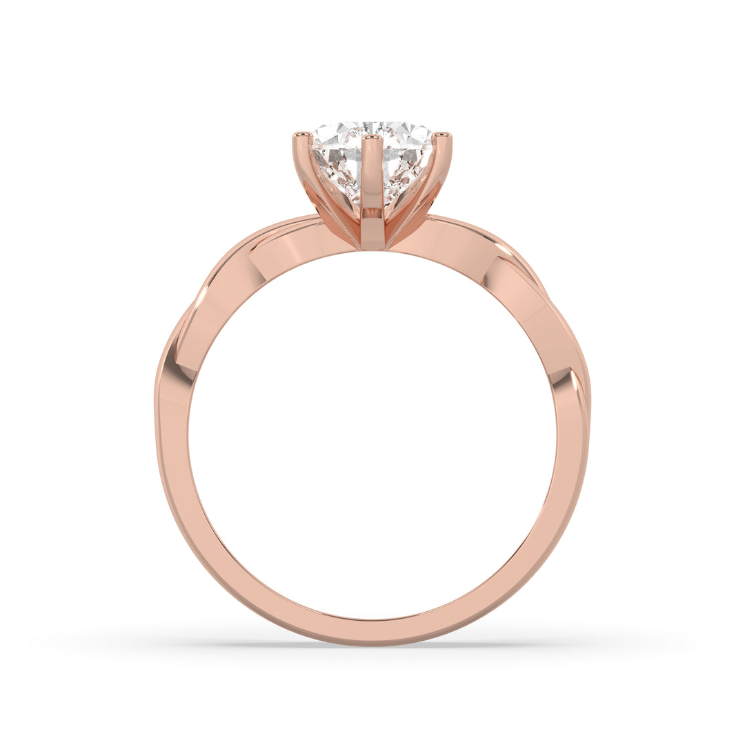 Pear Twisted Engagement Ring