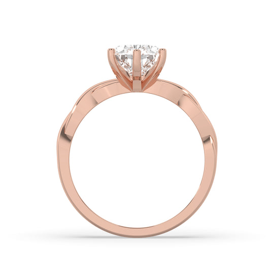 Pear Twisted Engagement Ring