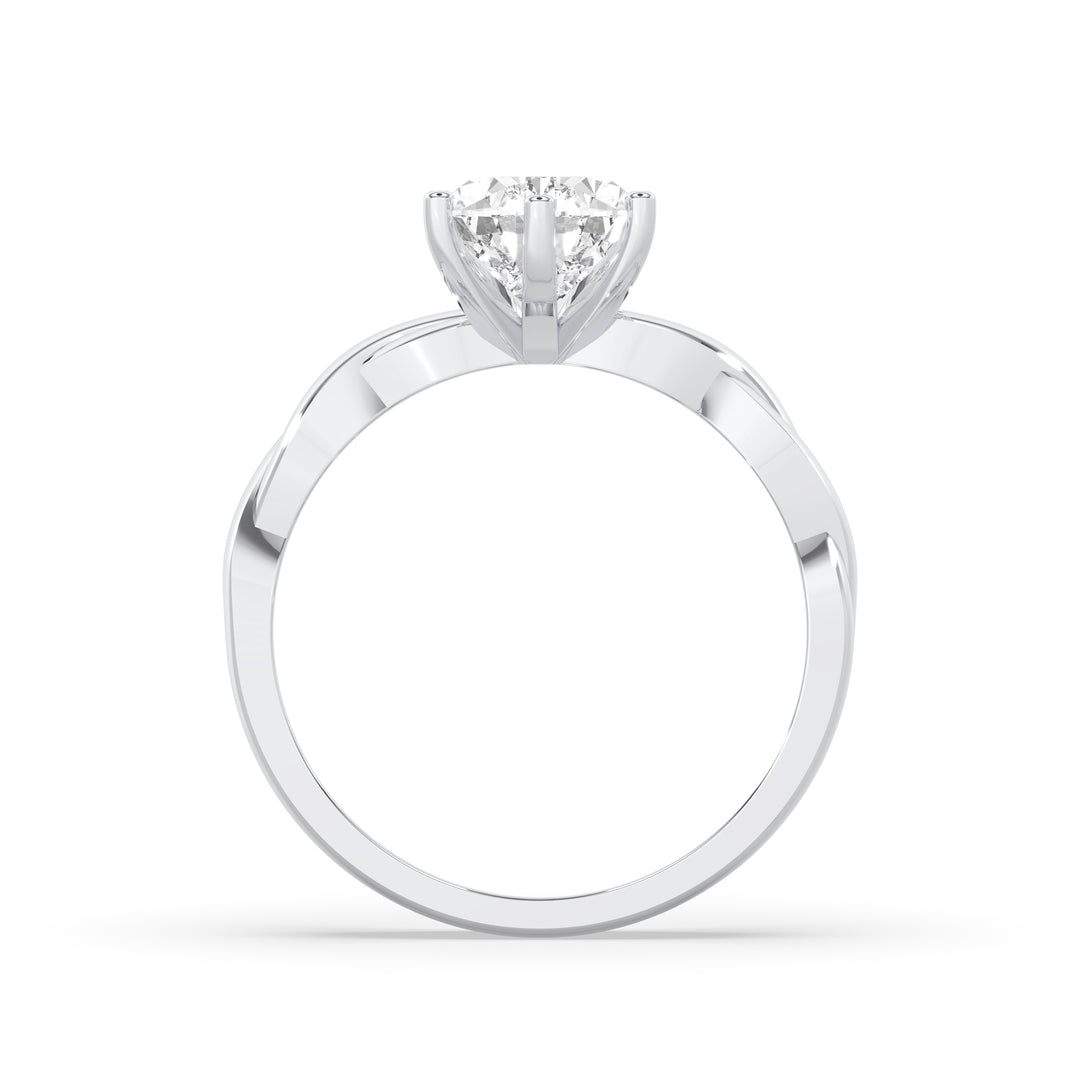 Pear Twisted Engagement Ring