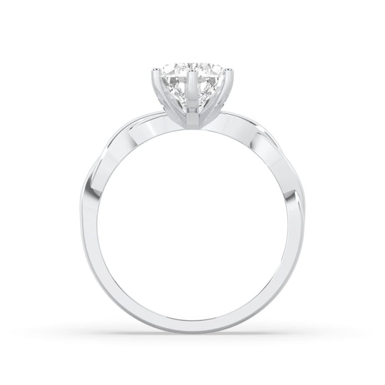 Pear Twisted Engagement Ring