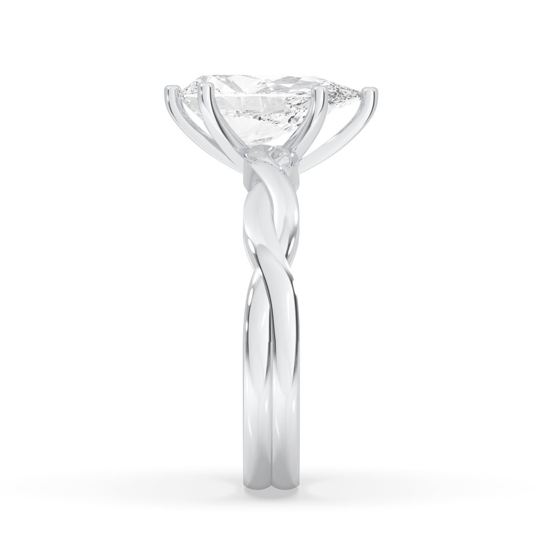 Pear Twisted Engagement Ring