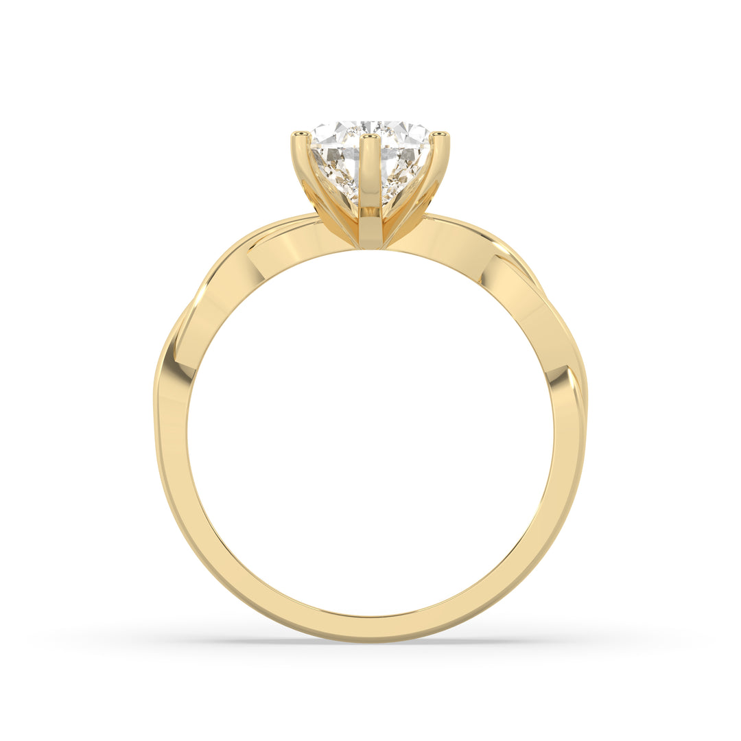 Pear Twisted Engagement Ring