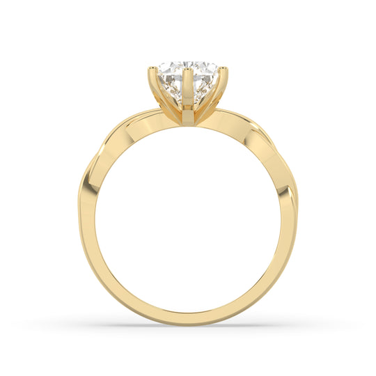 Pear Twisted Engagement Ring