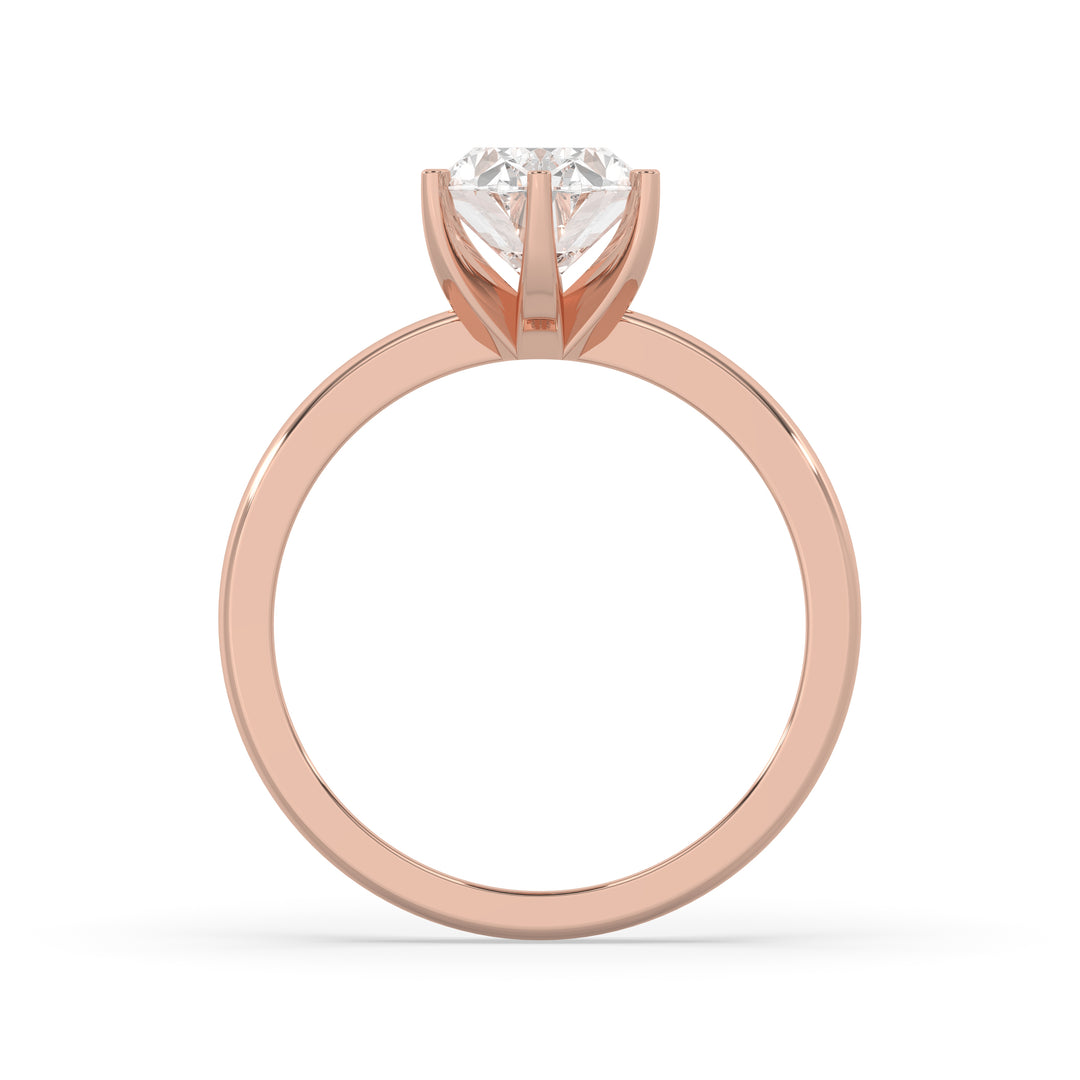 Oval Thick Band 6 Prongs