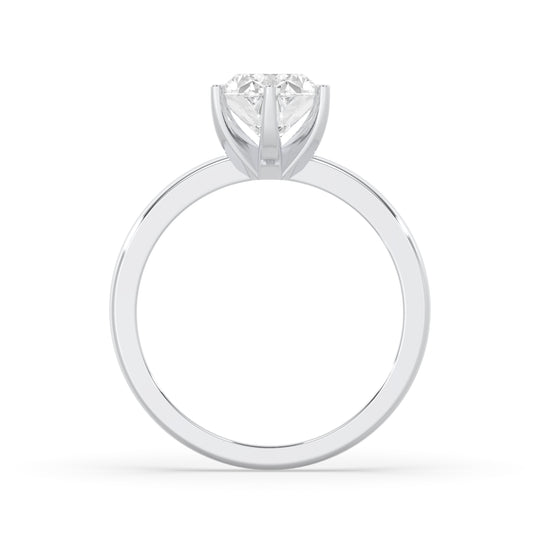 Oval Thick Band 6 Prongs